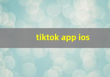 tiktok app ios